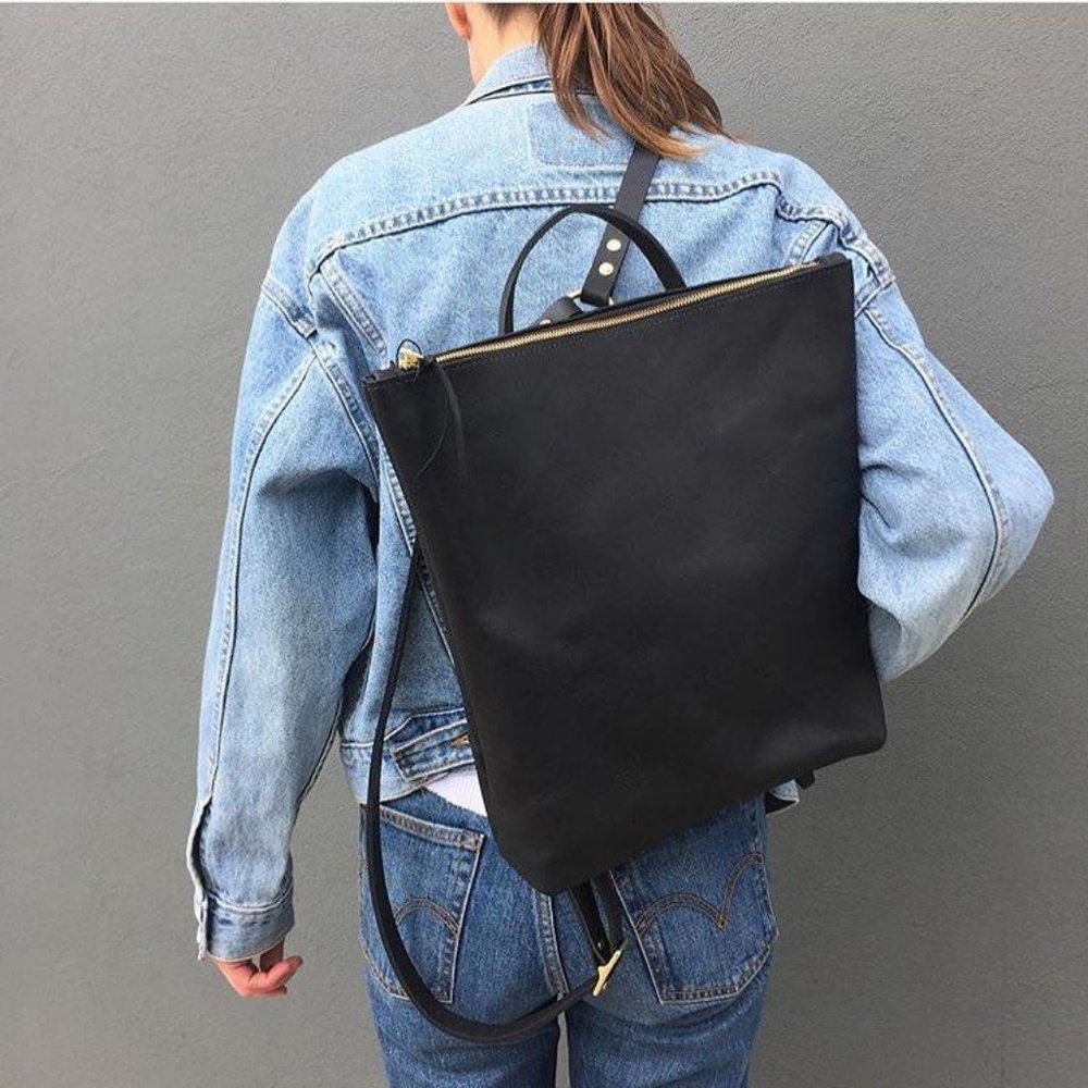 Neva Opet Handmade Leather Backpack Black